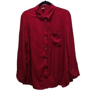 Old Navy XL Buffalo Plaid Buffalo Check Red and Black Shirt